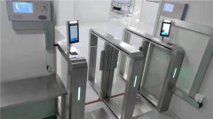車間防靜電人臉識(shí)別速通門安裝完畢